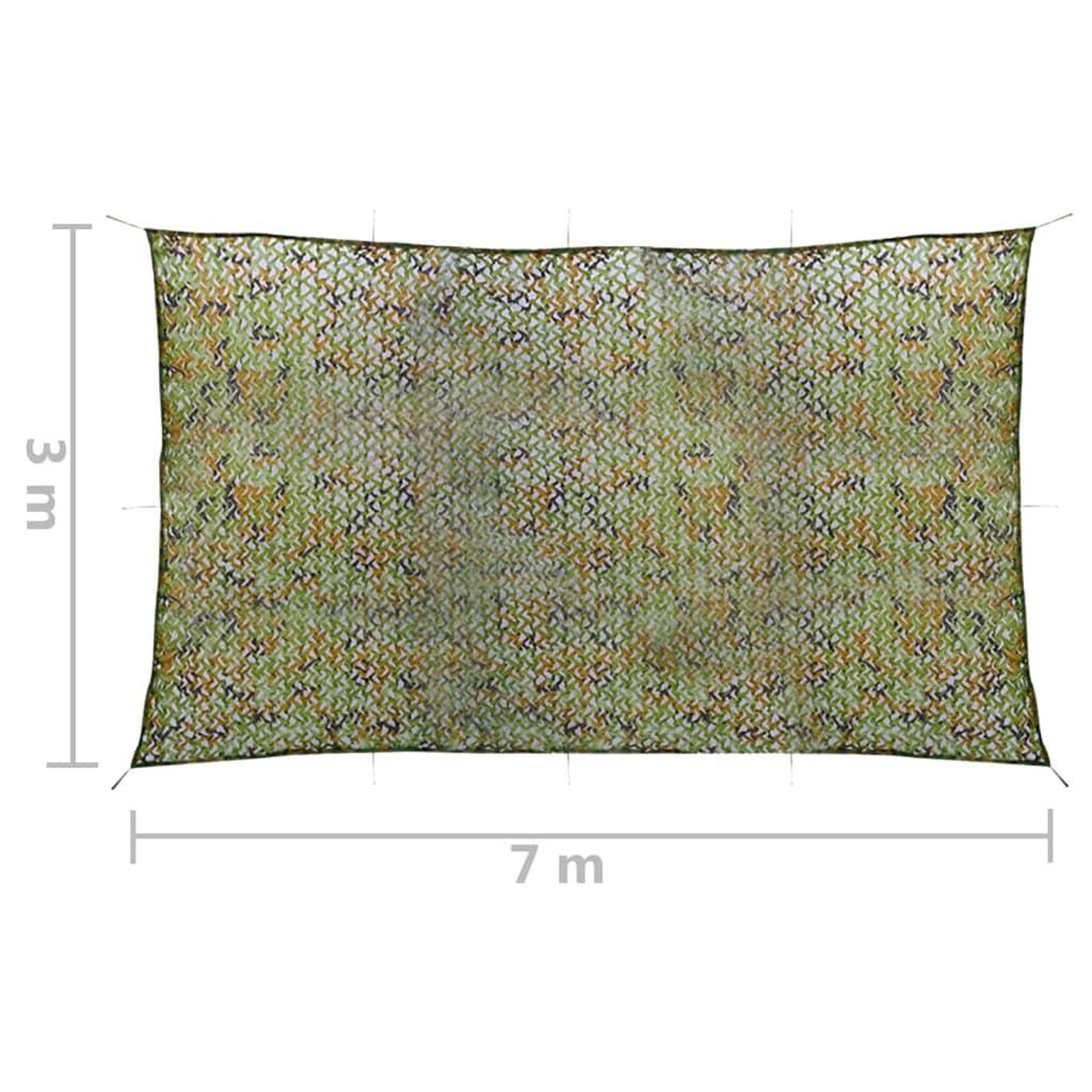 Voir la diapositive 6 : VIDAXL Filet de camouflage avec sac de rangement 3x7 m Vert