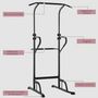 Voir la diapositive 6 : HOMCOM Station de musculation multifonction barre de traction chaise romaine réglable acier noir