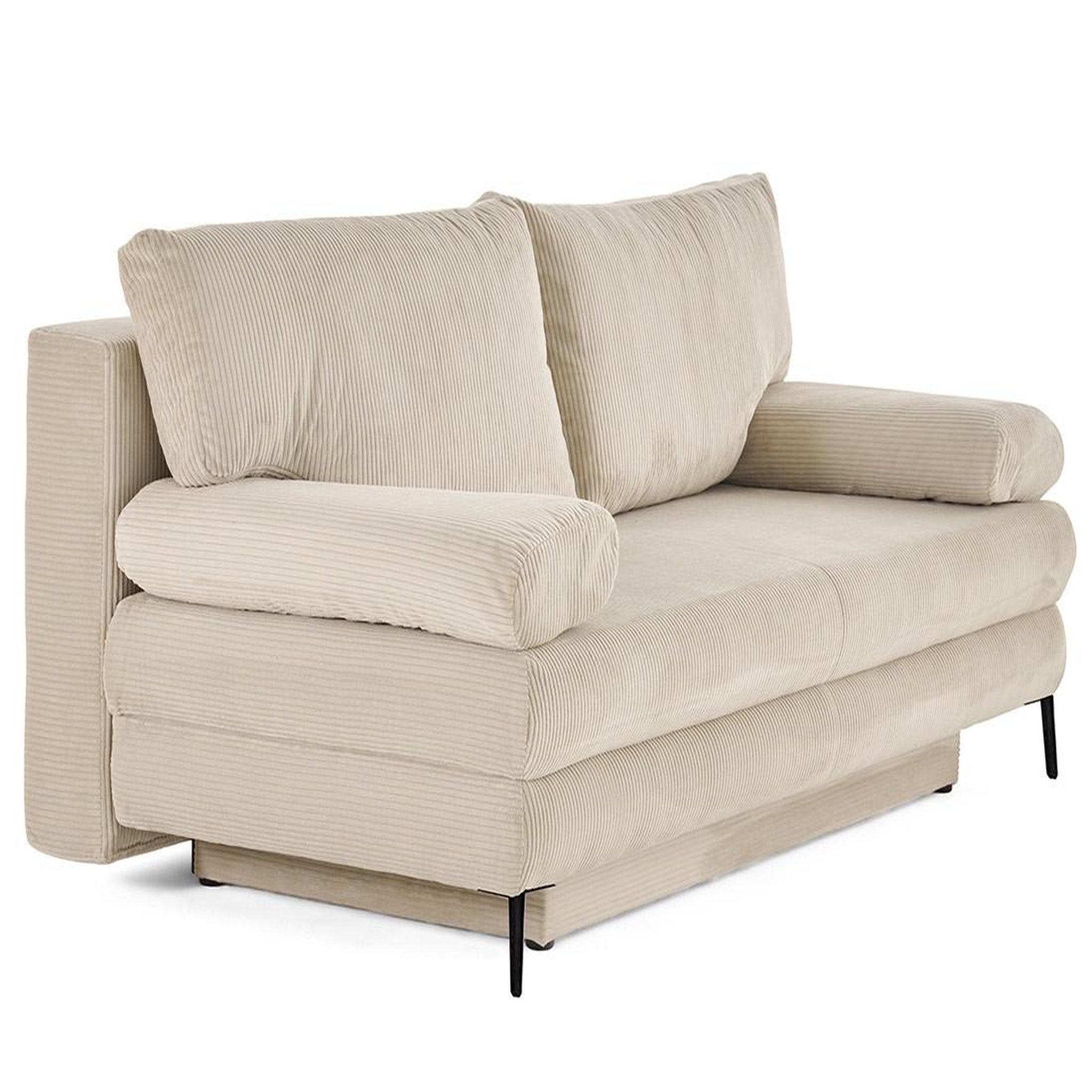 Voir la diapositive 4 : BEST MOBILIER Elton - canapé 3 places convertible avec coffre en velours côtelé