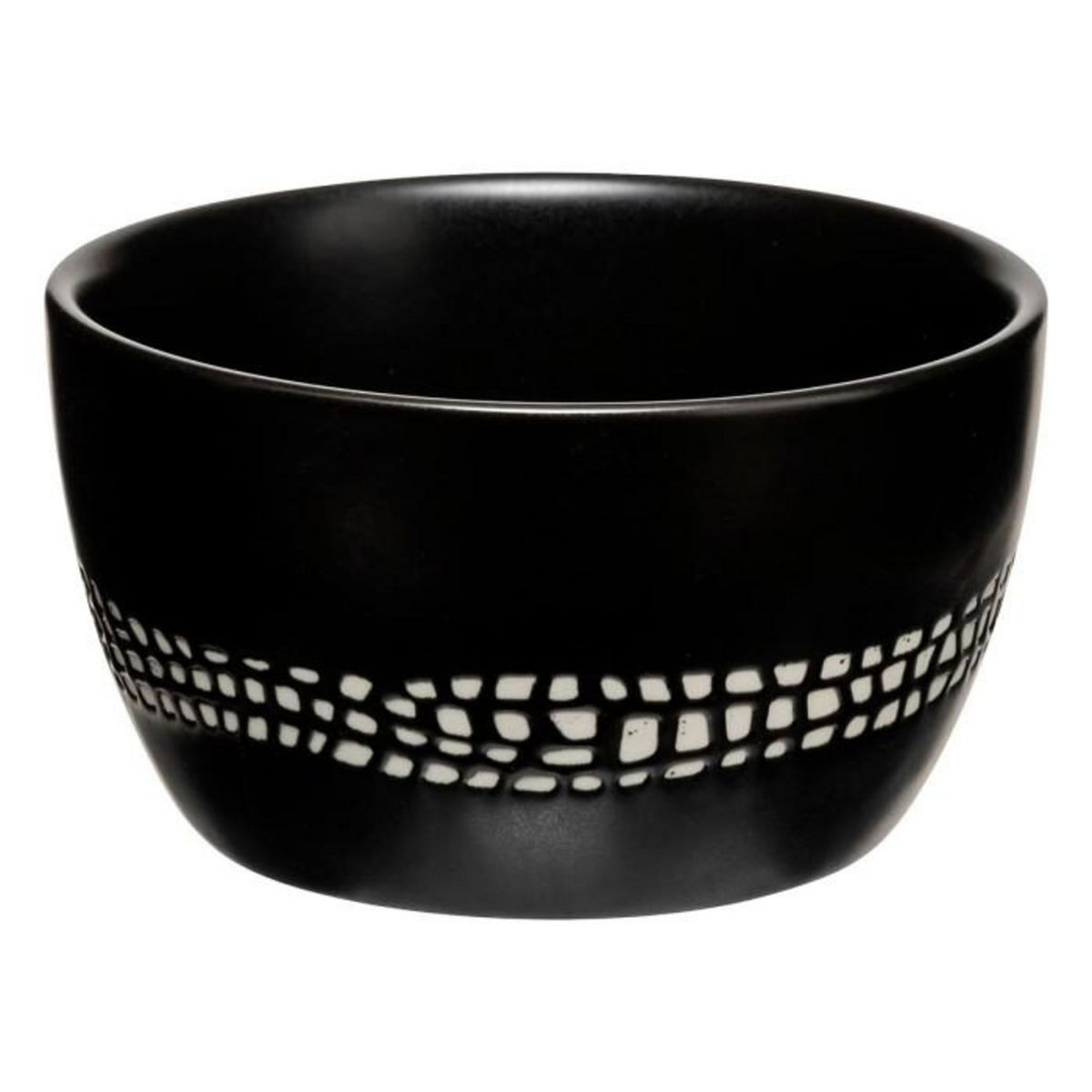 SECRET DE GOURMET Service Apéritif 5 Pièces  Ethnique  23cm Noir & Blanc