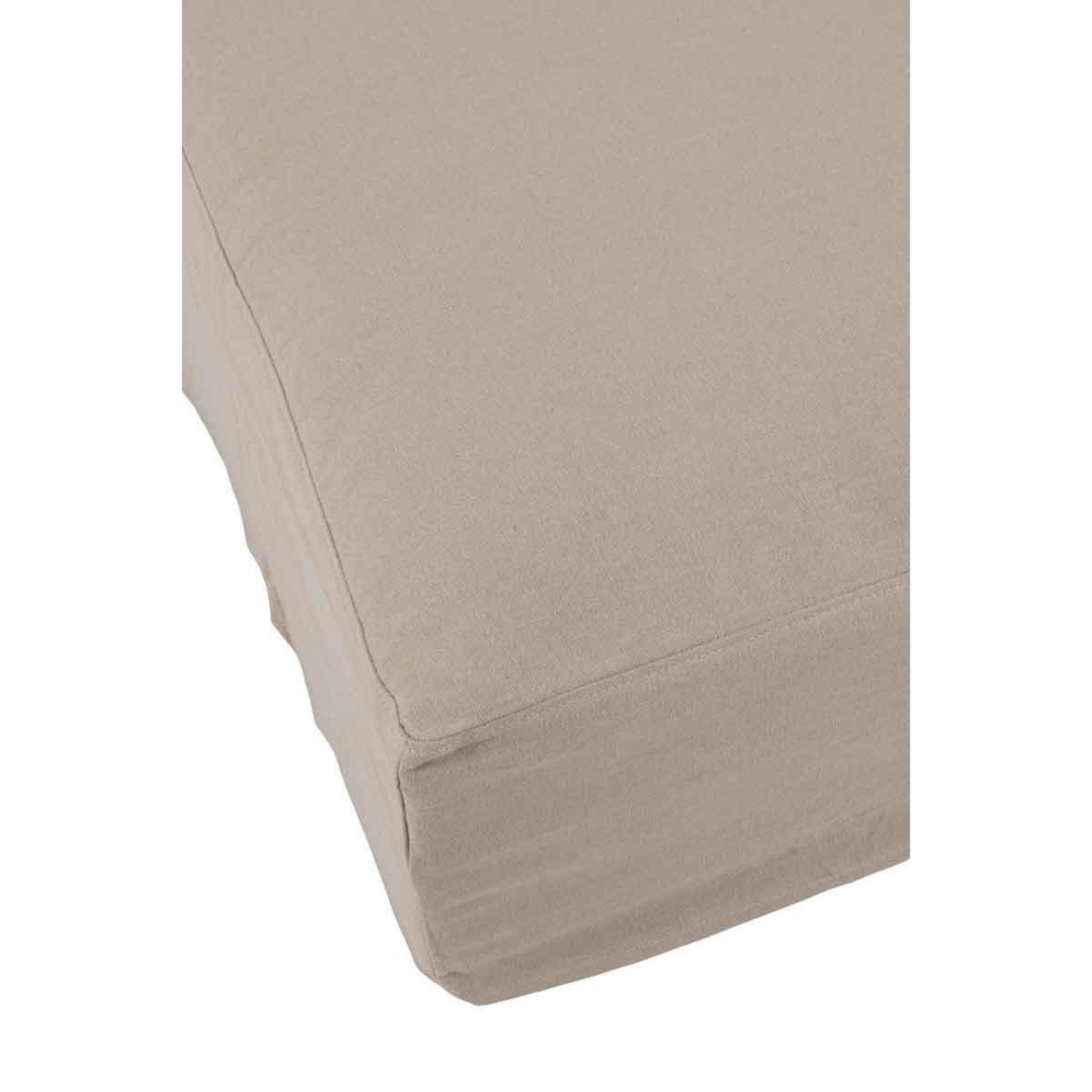 Voir la diapositive 4 : J-LINE Housse pour pouf  monaco  104x105cm naturel