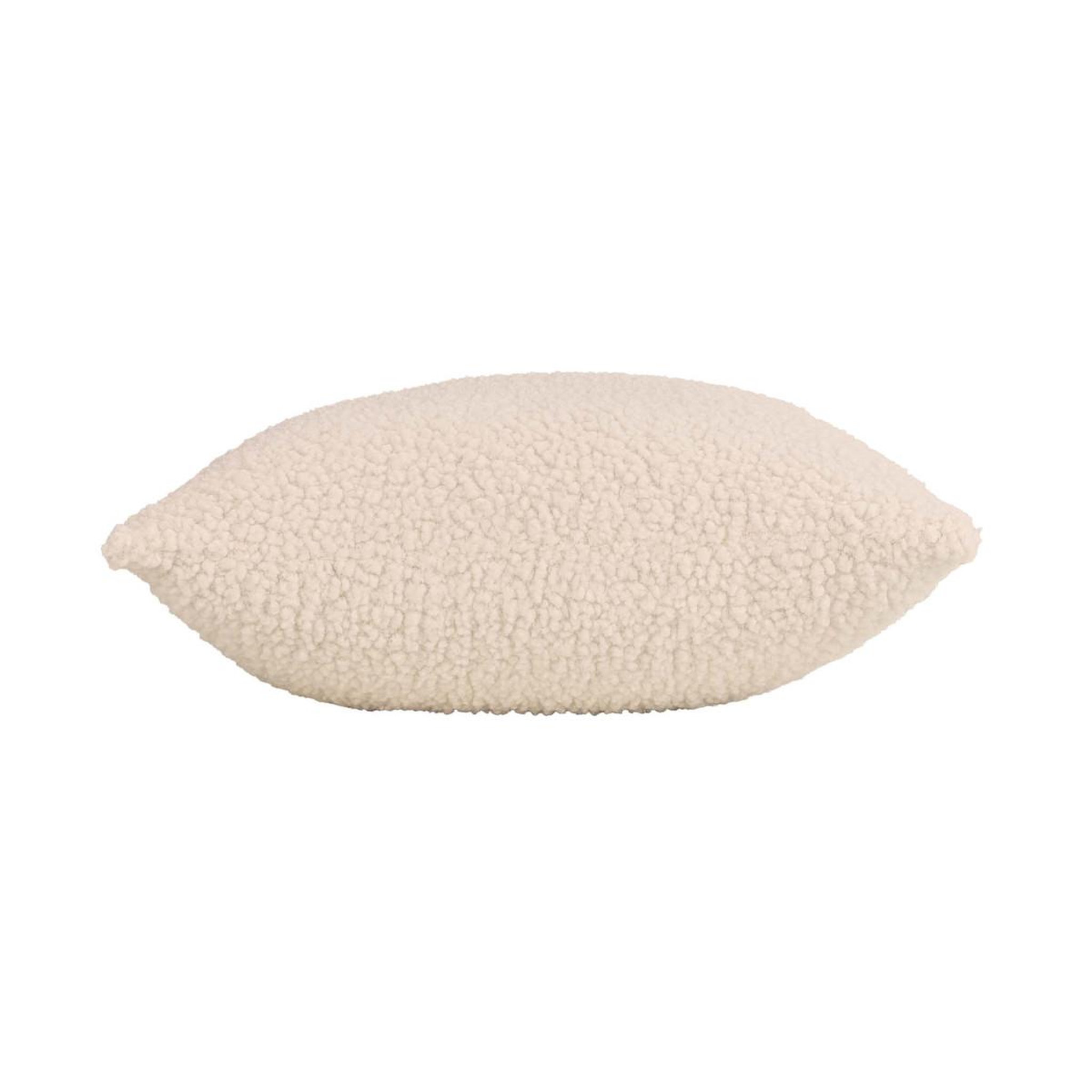 Voir la diapositive 2 : Douceur d'Intérieur Housse de coussin en tissu bouclette  woolen  40x40cm naturel