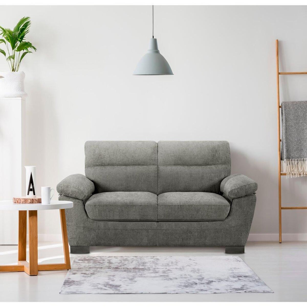 Habitat et Jardin Canapé fixe en tissu  Dallas  - 210 X 88 X 90 cm - 3 places - Gris