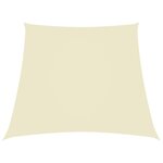 VIDAXL Voile de parasol Tissu Oxford trapeze 2/4x3 m Creme