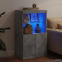 Voir la diapositive 4 : VIDAXL Buffet avec lumieres LED gris beton 60,5x37x100 cm