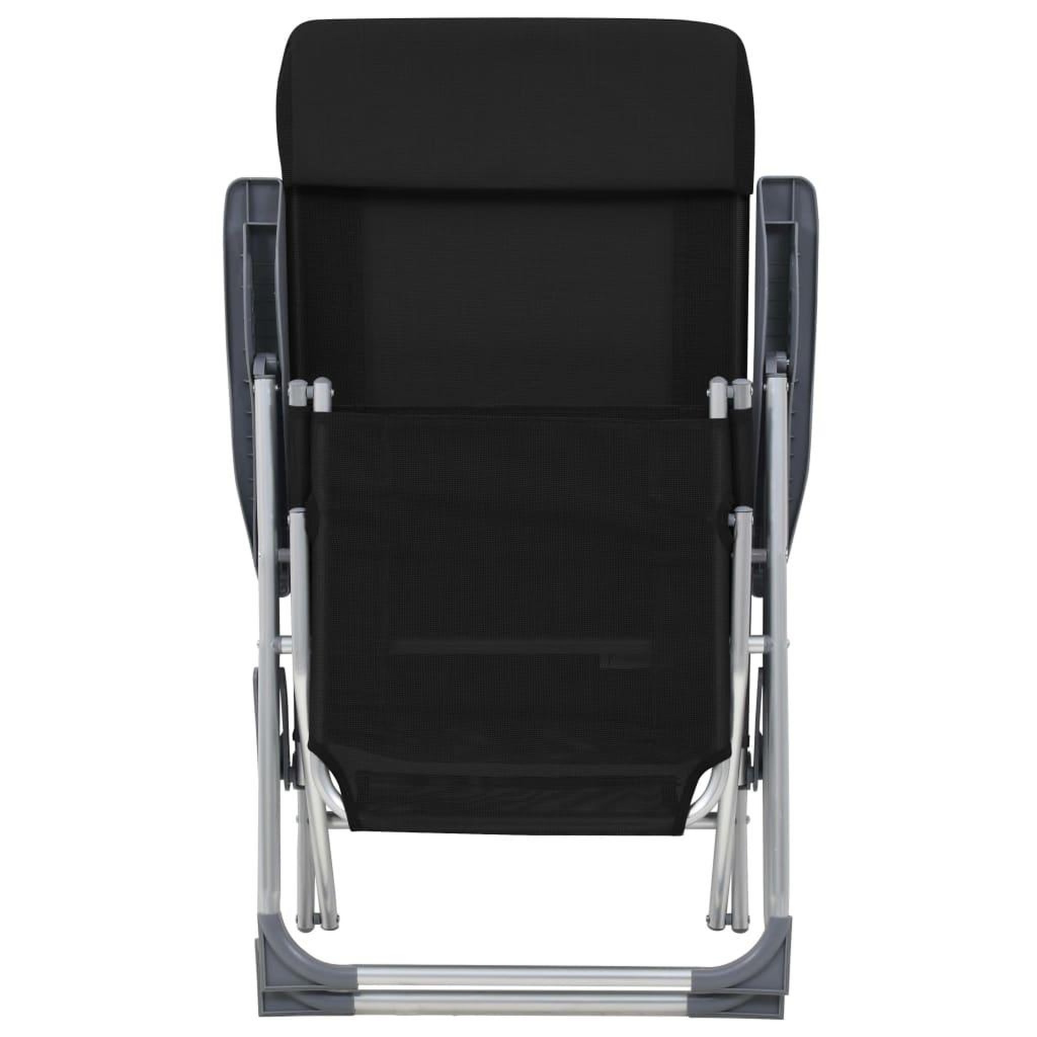 Voir la diapositive 4 : VIDAXL Chaises de camping pliantes et repose-pied lot de 2 textilene