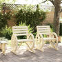 Voir la diapositive 3 : VIDAXL Chaises de jardin lot de 2 58x58x78,5 cm bois de sapin massif