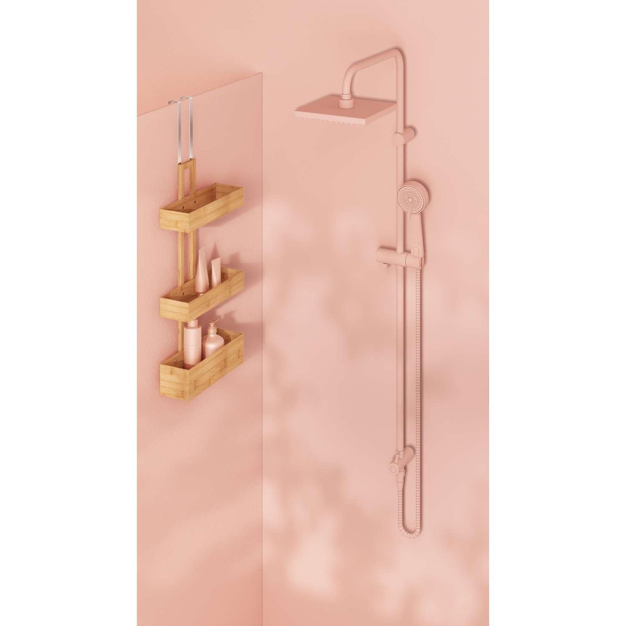 Voir la diapositive 2 : FIVE Etagère de porte 3 niveaux en bambou - marron