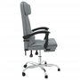 Voir la diapositive 4 : VIDAXL Fauteuil de massage inclinable de bureau Gris clair Tissu
