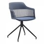 CONCEPT USINE Chaise design avec accoudoirs bleu foncé ANAIS