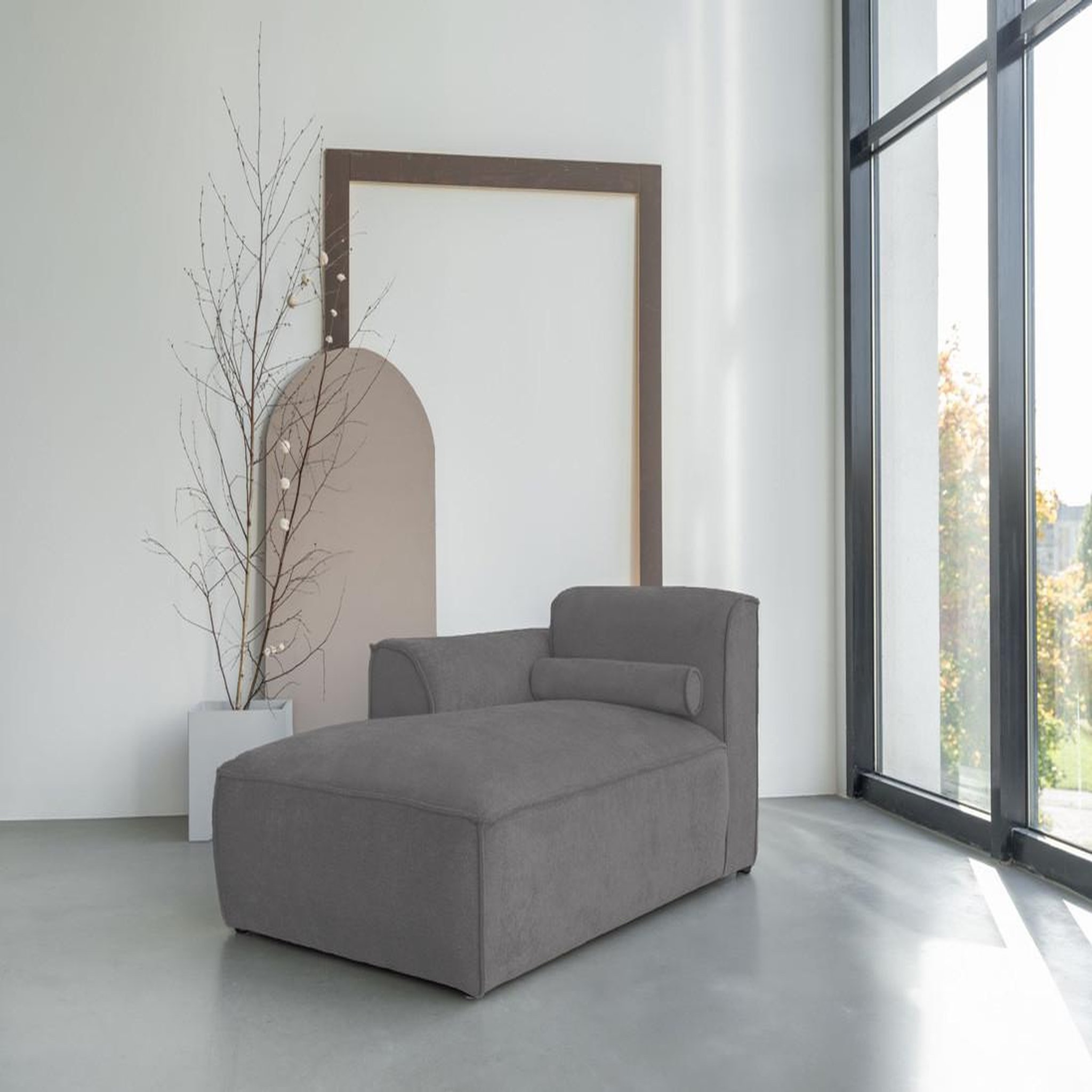 Voir la diapositive 5 : BEST MOBILIER Felix - module d'assise méridienne gauche en tissu texturé