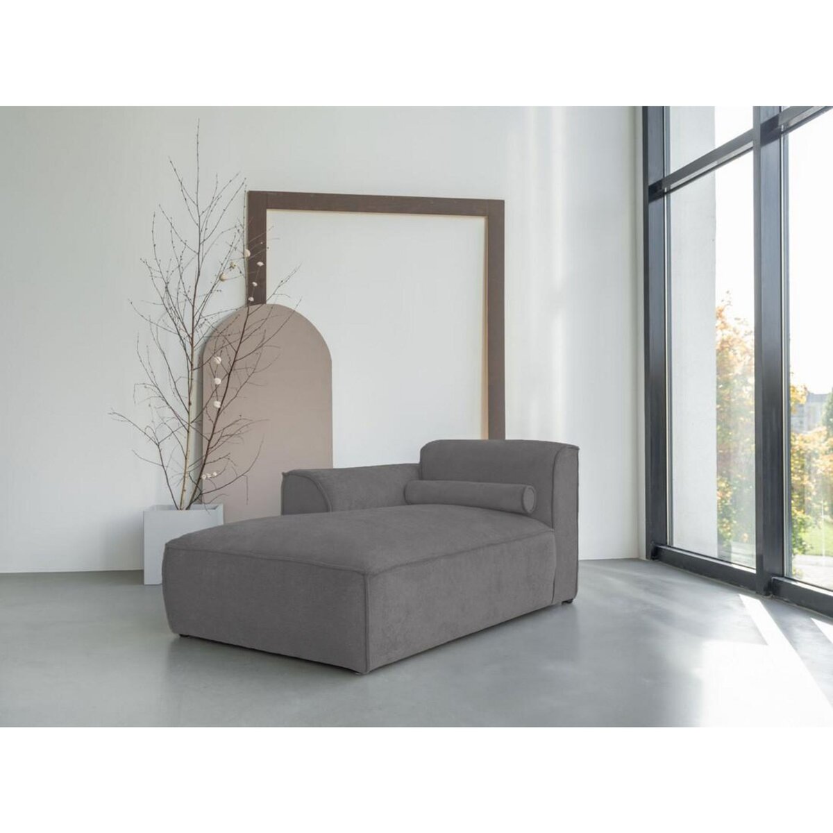 BEST MOBILIER Felix - module d'assise méridienne gauche en tissu texturé