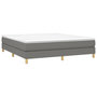 Voir la diapositive 3 : VIDAXL Sommier a lattes de lit avec matelas Gris fonce 180x200cm Tissu