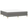 Voir la diapositive 3 : VIDAXL Sommier a lattes de lit avec matelas Gris fonce 180x200cm Tissu