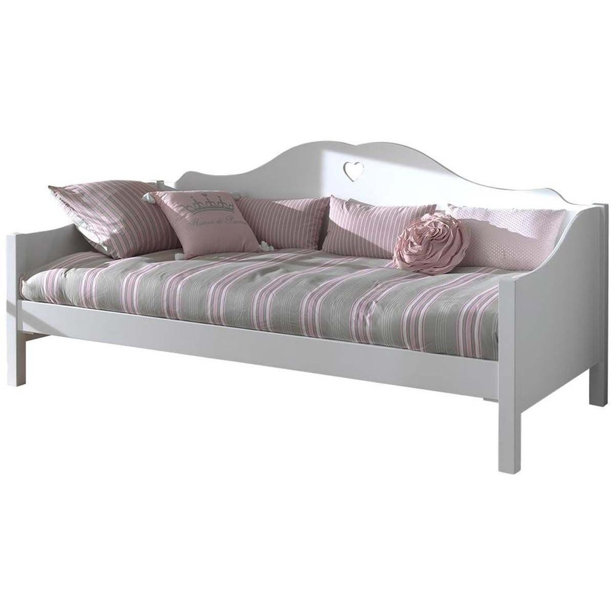 Voir la diapositive 3 : Paris Prix Lit banquette enfant à tiroir  amori  90x200cm blanc