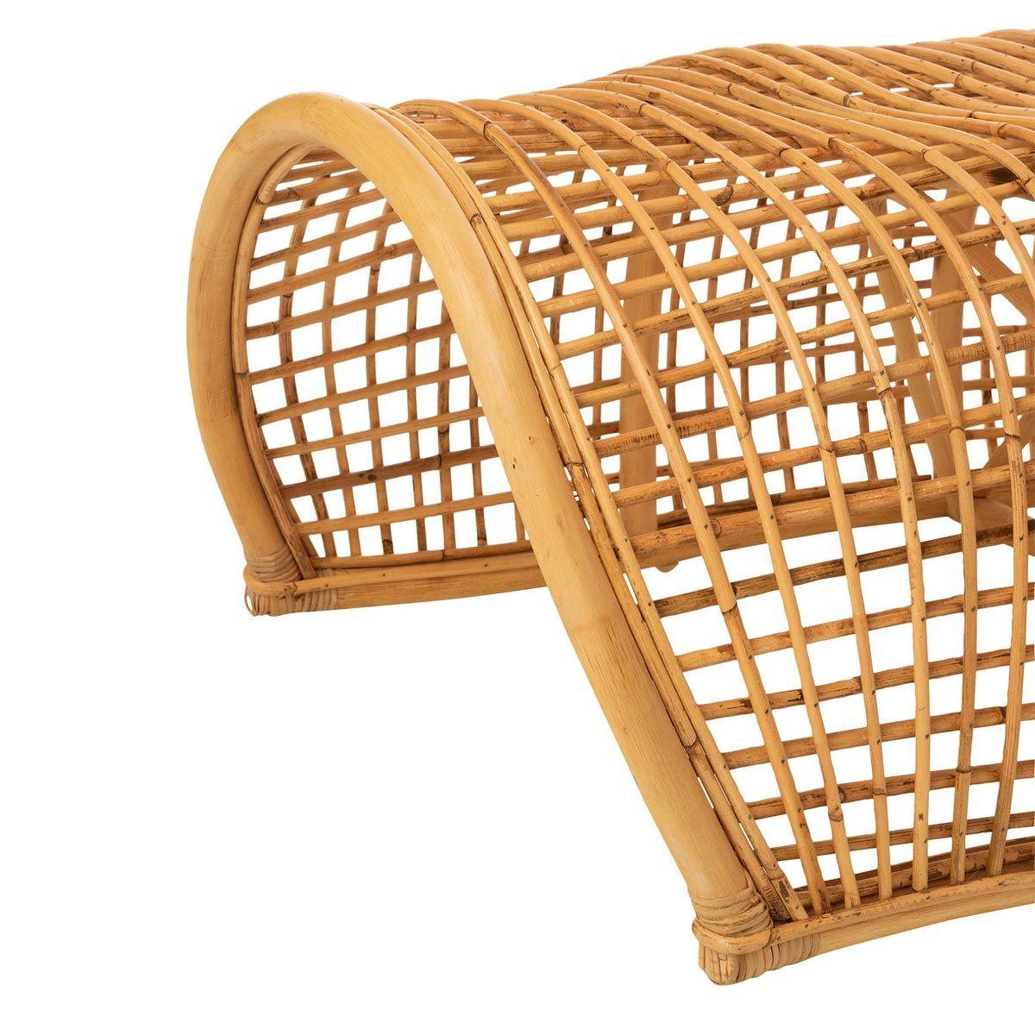 Voir la diapositive 4 : J-LINE Banc design en rotin  roni  200cm naturel