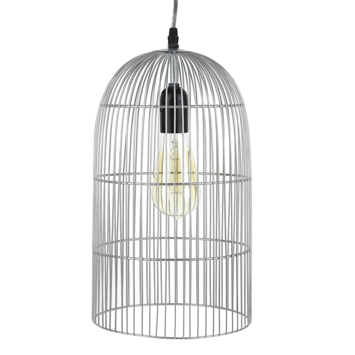 The Home Deco Factory Suspension luminaire en métal filaire Cage - Diam. 20 cm