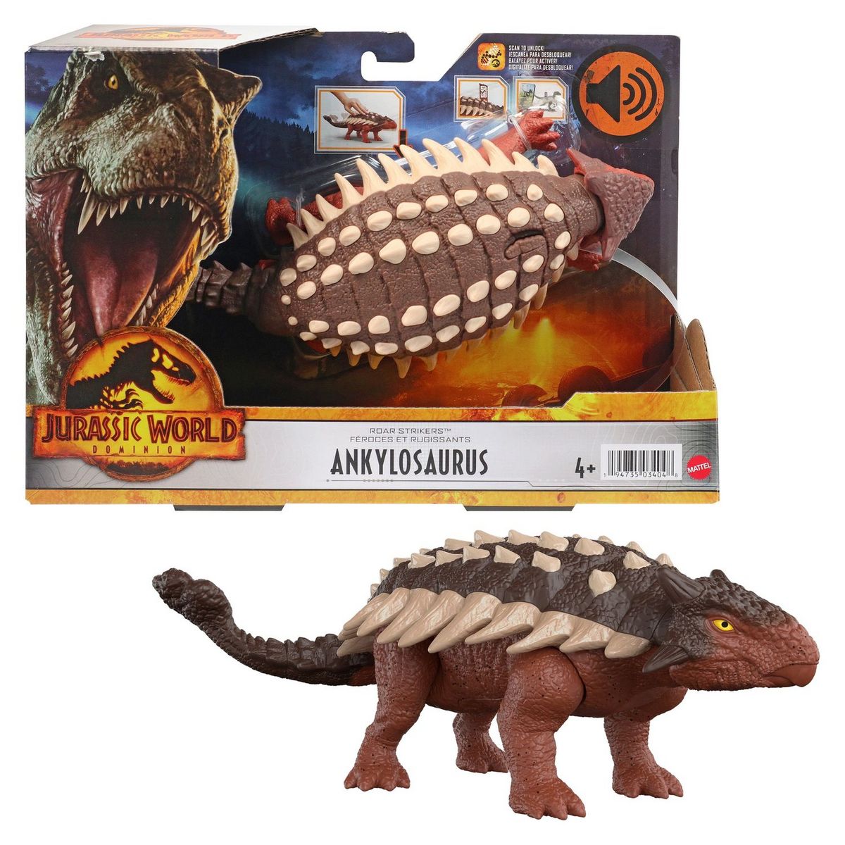 MATTEL Ankylosaurus Sonore Jurassic World