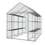 Voir la diapositive 1 : EUROSPEN Serre de Jardin 4m² - avec étagères et porte zipée