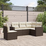 Voir la diapositive 1 : VIDAXL Salon de jardin avec coussins 5 pcs marron resine tressee