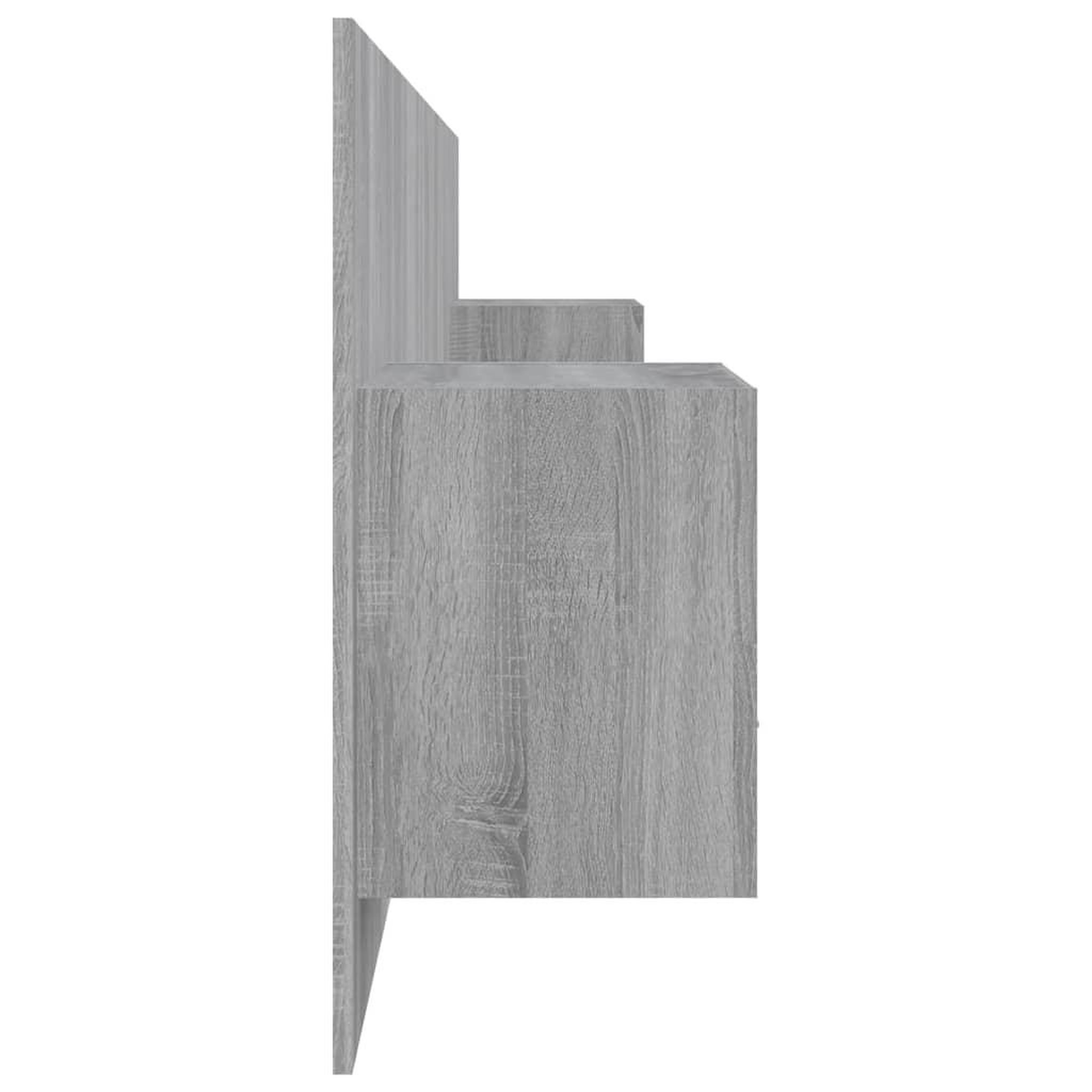 Voir la diapositive 5 : VIDAXL Tete de lit avec armoires sonoma gris Bois d'ingenierie