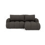 Voir la diapositive 1 : BEST MOBILIER Yulin - canapé d'angle droit 4 places convertible avec coffre en tissu bouclette