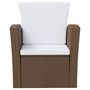 Voir la diapositive 4 : VIDAXL Salon de jardin 16 pcs avec coussins Resine tressee Marron