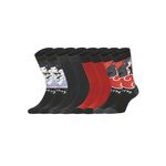 FREEGUN Lot de 4 paires de chaussettes Naruto Shippuden Garçon. Coloris disponibles : Noir