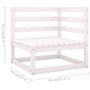 Voir la diapositive 6 : VIDAXL Salon de jardin 11 pcs avec coussins Blanc Bois de pin massif
