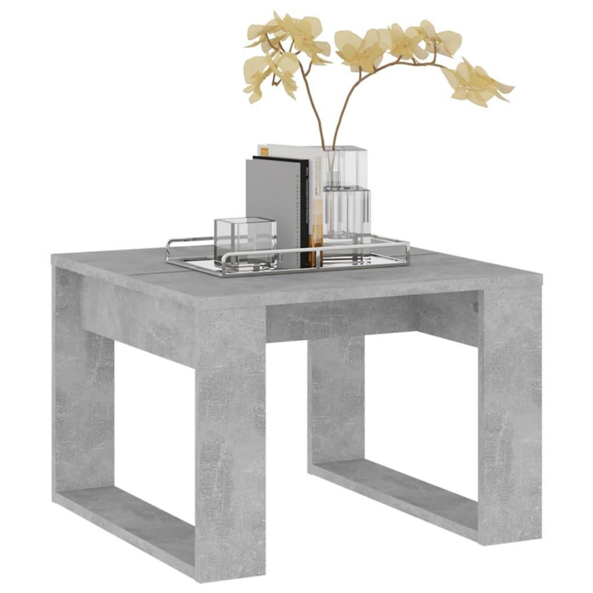 VIDAXL Table d'appoint Gris beton 50x50x35 cm Bois d'ingenierie