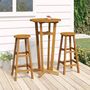Voir la diapositive 1 : VIDAXL Table de bar de jardin Ø60x105 cm Bois d'acacia solide