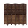 Voir la diapositive 4 : VIDAXL Cloison de separation 6 panneaux marron fonce paulownia massif
