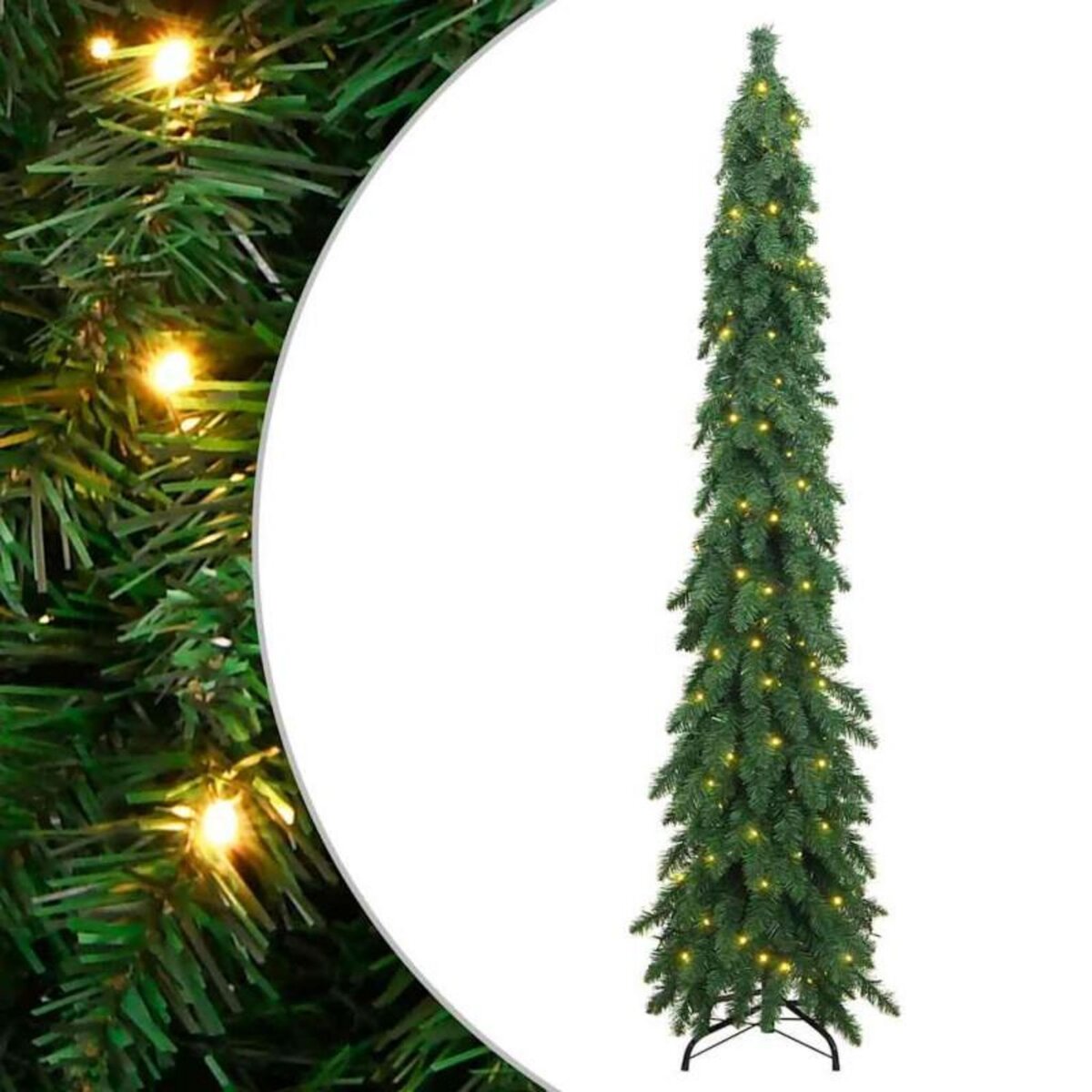 VIDAXL Arbre de Noël artificiel pré éclairé avec 130 LED 210 cm