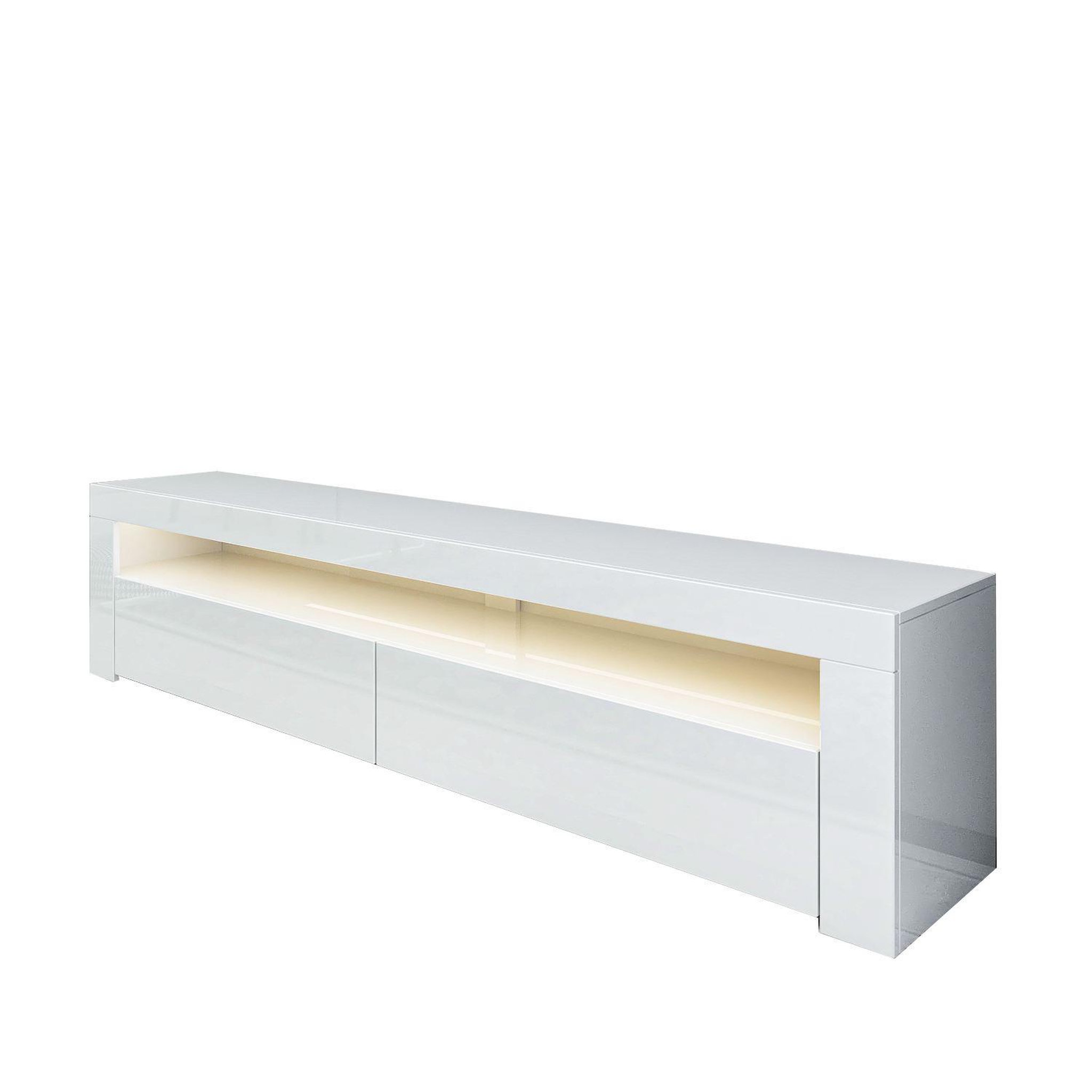 Habitat et Jardin Meuble tv en bois  bati  - 150 x 36 x 46 cm - blanc