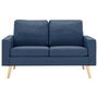 Voir la diapositive 3 : VIDAXL Ensemble de canape 2 pcs Tissu Bleu