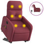 Voir la diapositive 2 : VIDAXL Fauteuil inclinable de massage electrique Rouge bordeaux Tissu