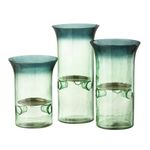 Paris Prix Lot de 3 Photophores en Verre  Mexican  30cm Vert