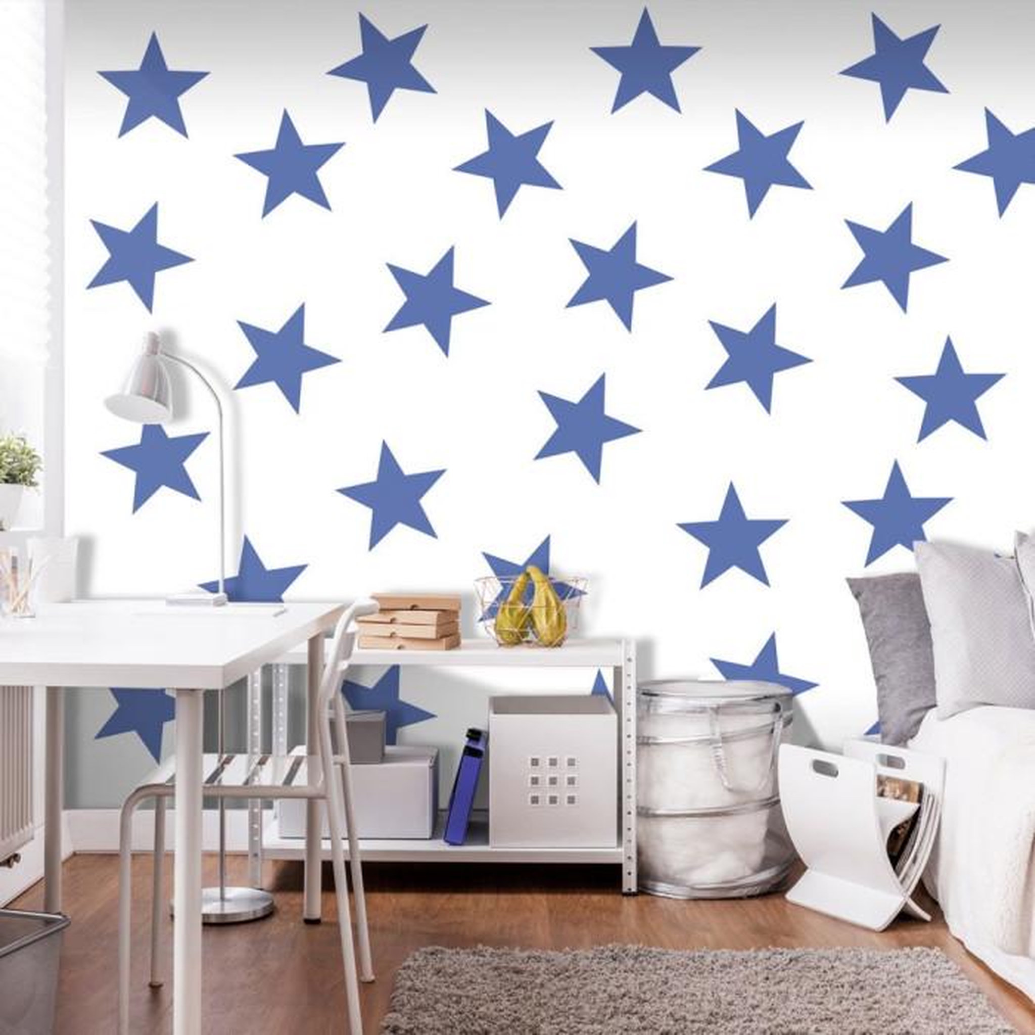 Paris Prix Papier Peint  Blue Star. Coloris disponibles : Multicolore