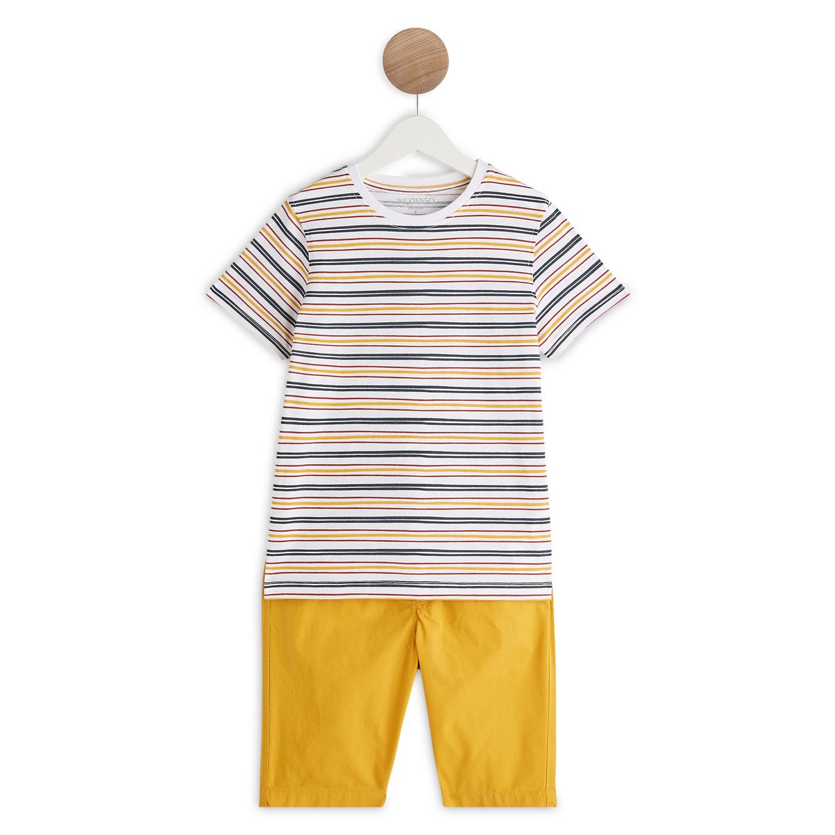 IN EXTENSO Ensemble t-shirt à rayures + bas popeline garçon
