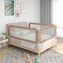 VIDAXL Barriere de securite de lit d'enfant Taupe 160x25 cm Tissu