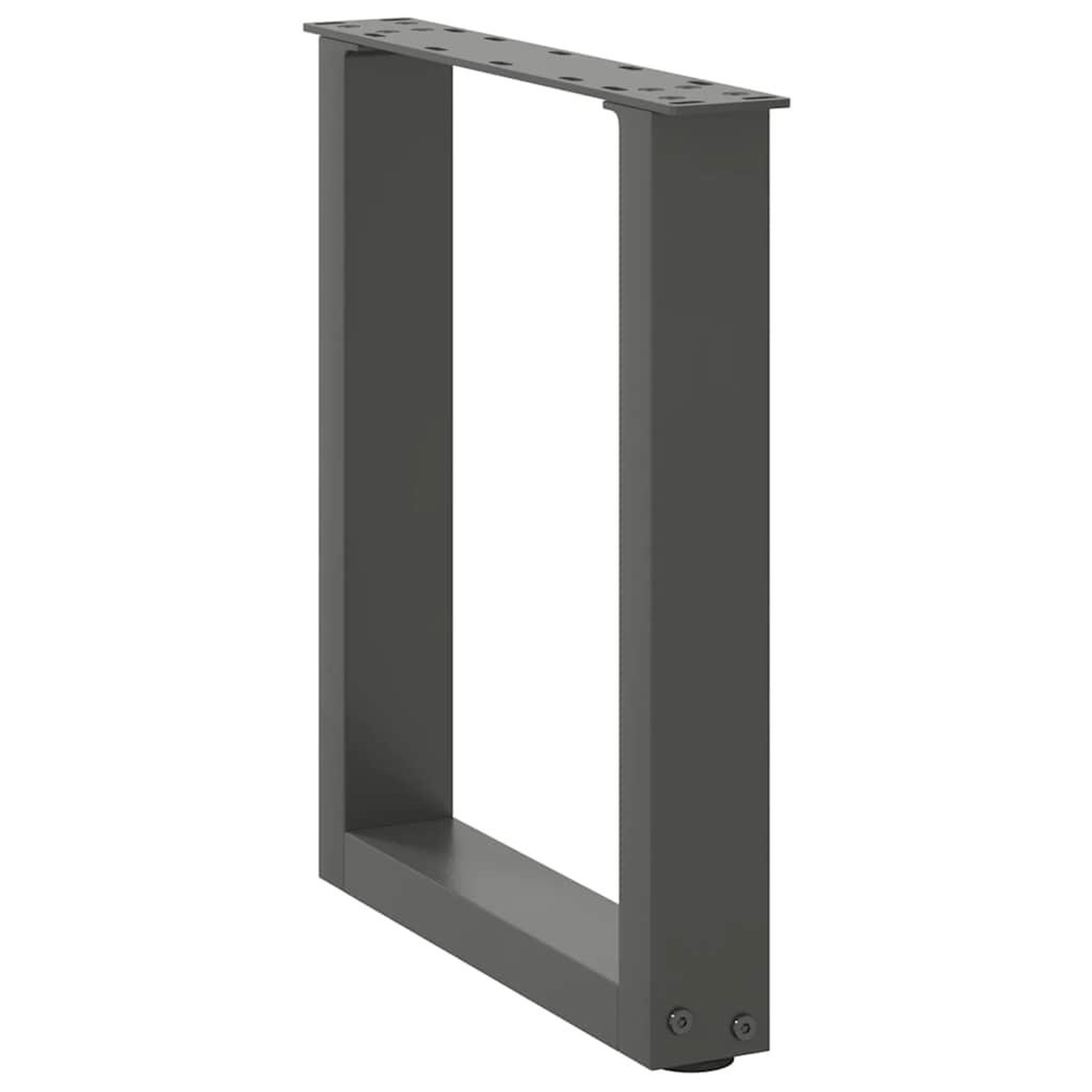 Voir la diapositive 4 : VIDAXL Pieds de table basse forme de U 2 pcs anthracite 38x(42-43) cm