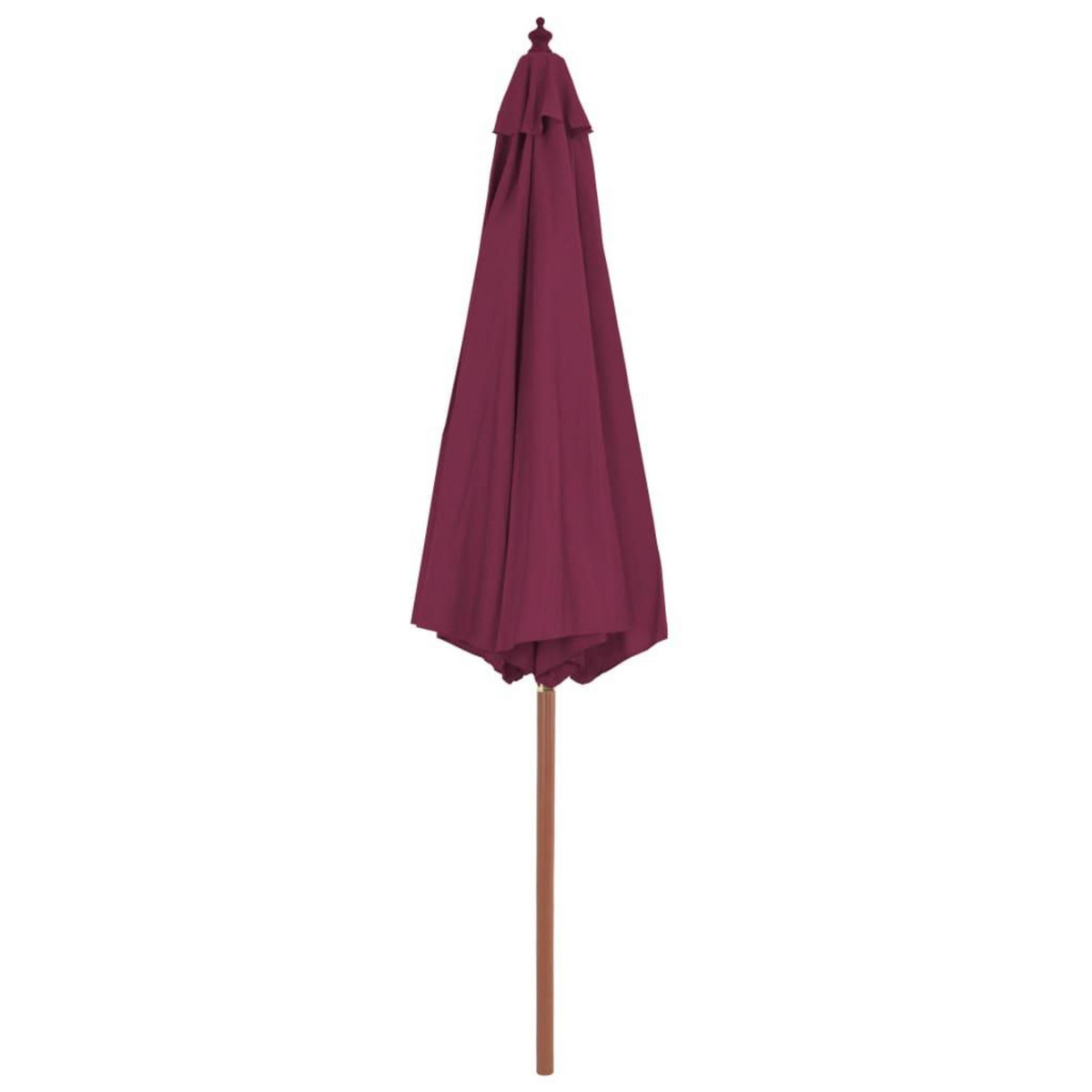 VIDAXL Parasol d'exterieur avec mat en bois 300 cm rouge bordeaux