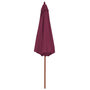 Voir la diapositive 3 : VIDAXL Parasol d'exterieur avec mat en bois 300 cm rouge bordeaux