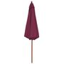 Voir la diapositive 3 : VIDAXL Parasol d'exterieur avec mat en bois 300 cm rouge bordeaux
