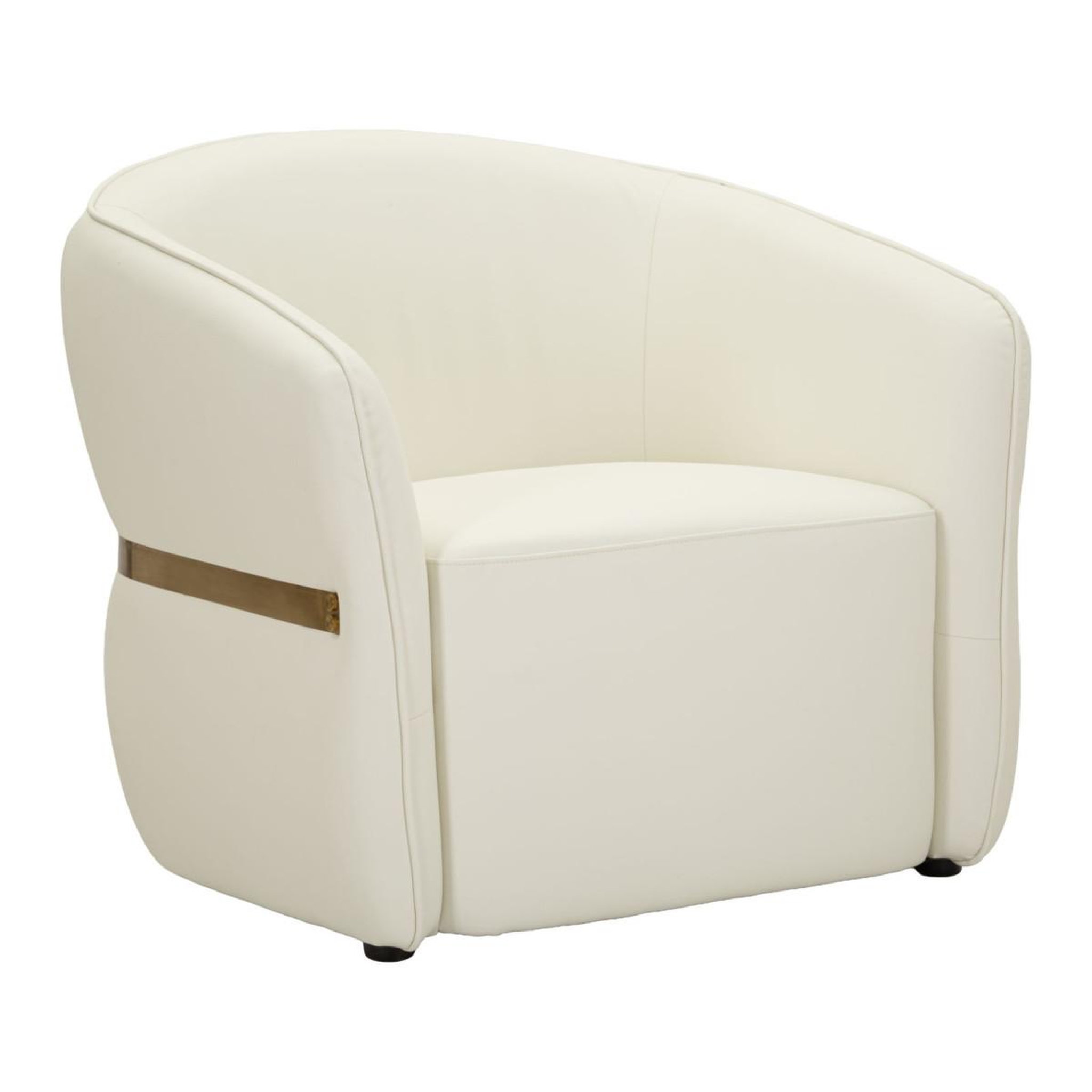 Paris Prix Fauteuil Design  Minsk  86cm Blanc & Or