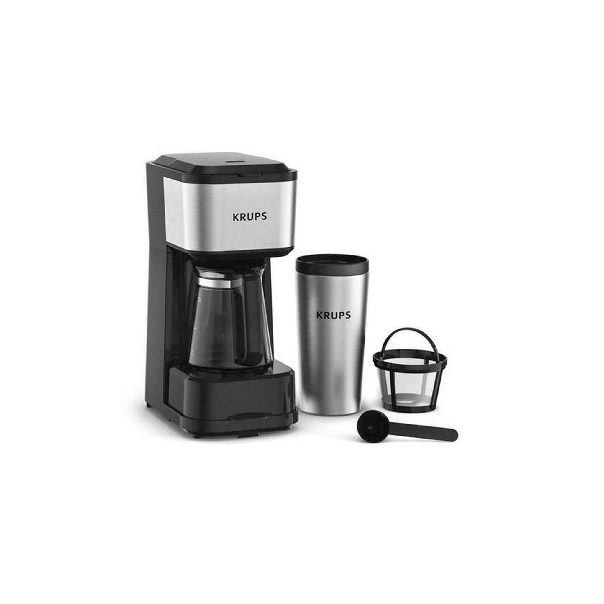 Voir la diapositive 3 : KRUPS Cafetière filtre 3 tasses 1000w inox - km207d10