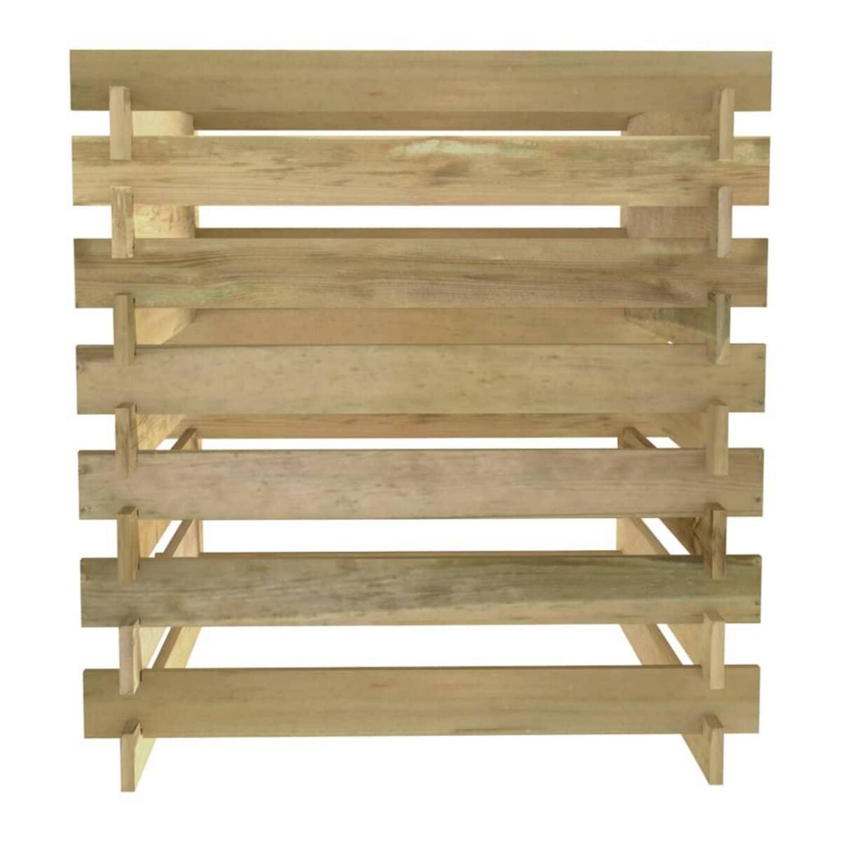 VIDAXL Composteur de jardin a lattes 90x90x90 cm Bois de pin impregne