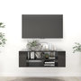 Voir la diapositive 1 : VIDAXL Meuble TV mural Noir brillant 102x35x35 cm Bois d'ingenierie
