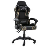 VIDAXL Fauteuil de jeux video Noir et camouflage Similicuir