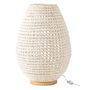 Voir la diapositive 1 : Paris Prix Lampe à Poser en Métal  Torsade  54cm Blanc